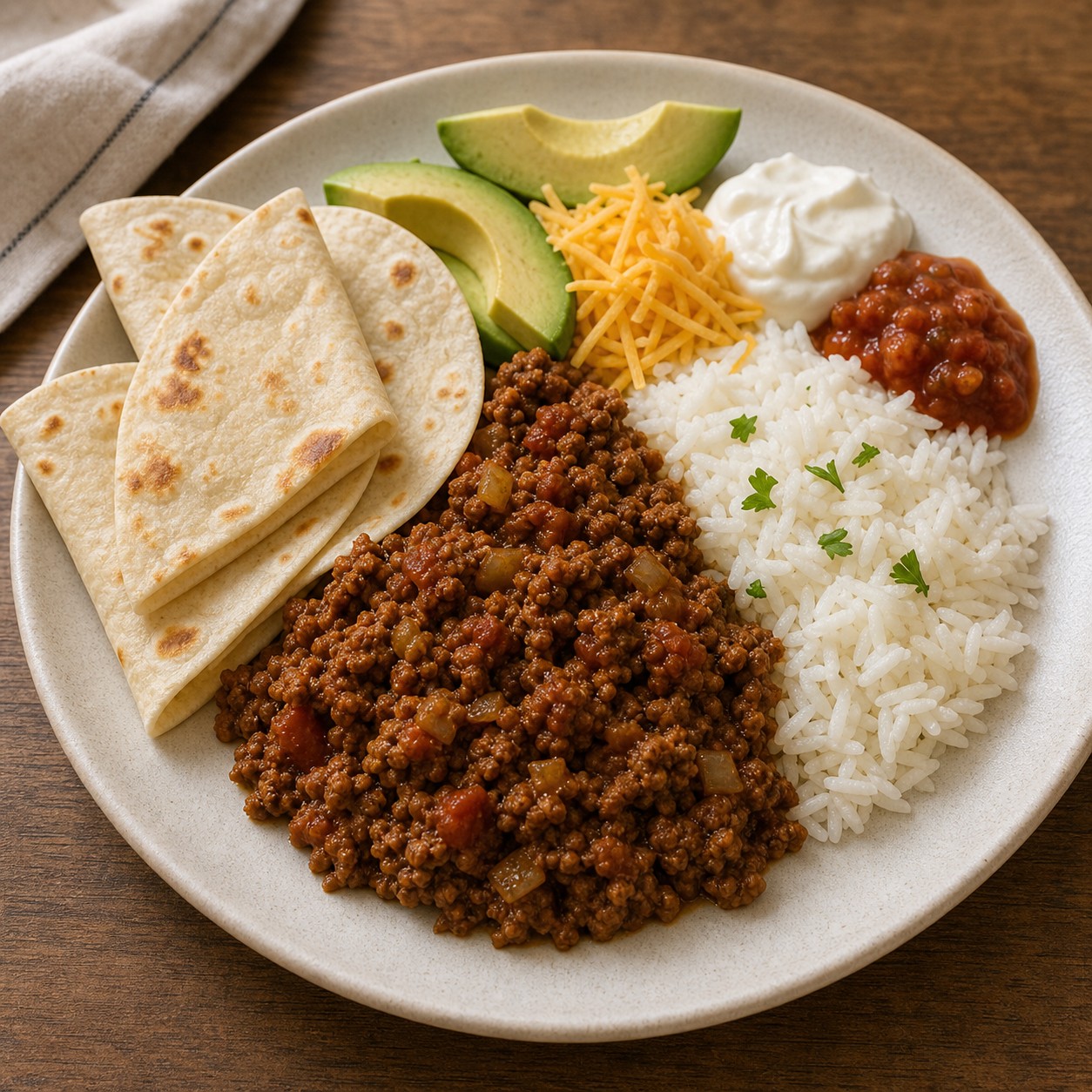 Taco beef dinner